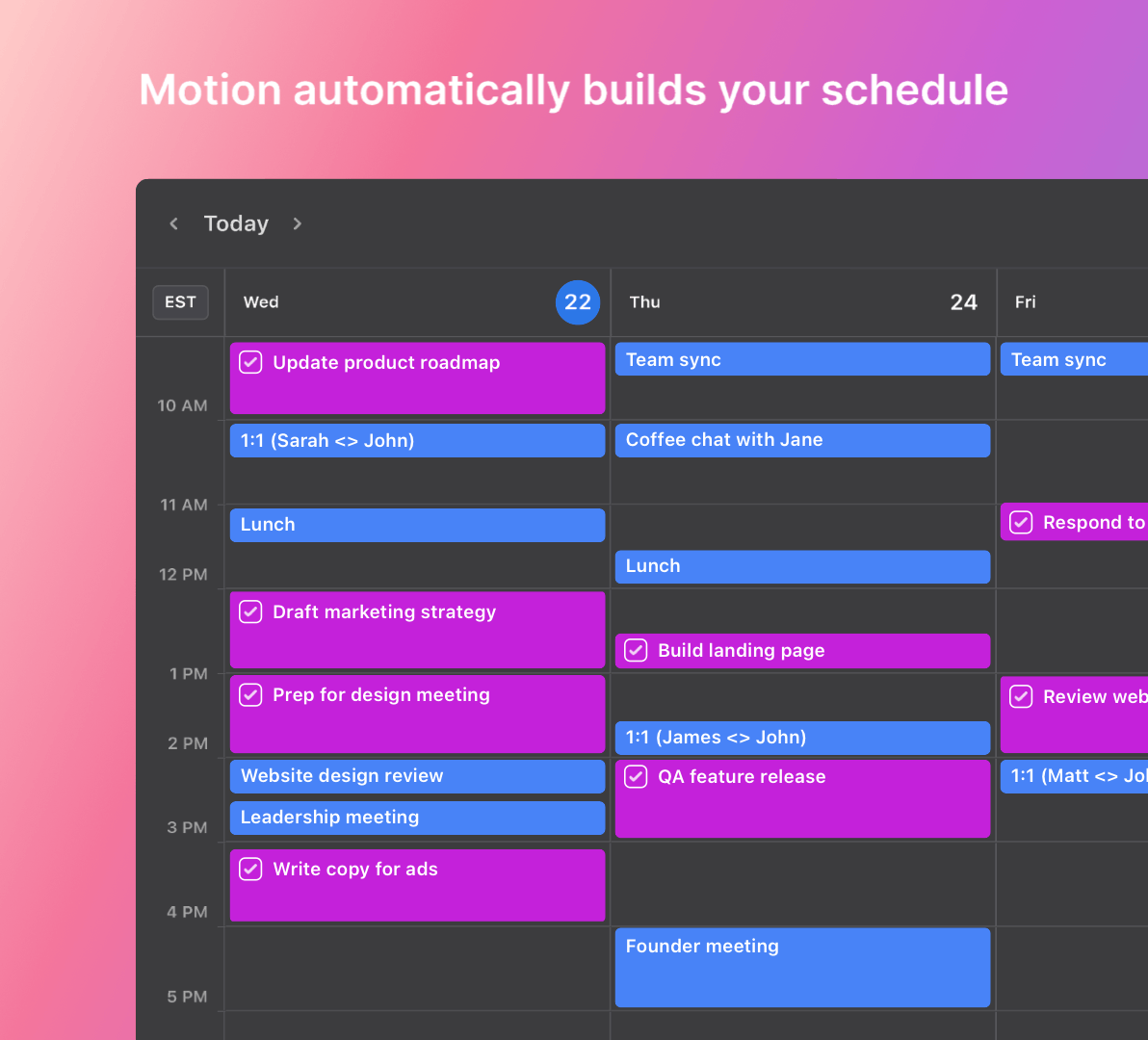 Motion Task Auto-Scheduling