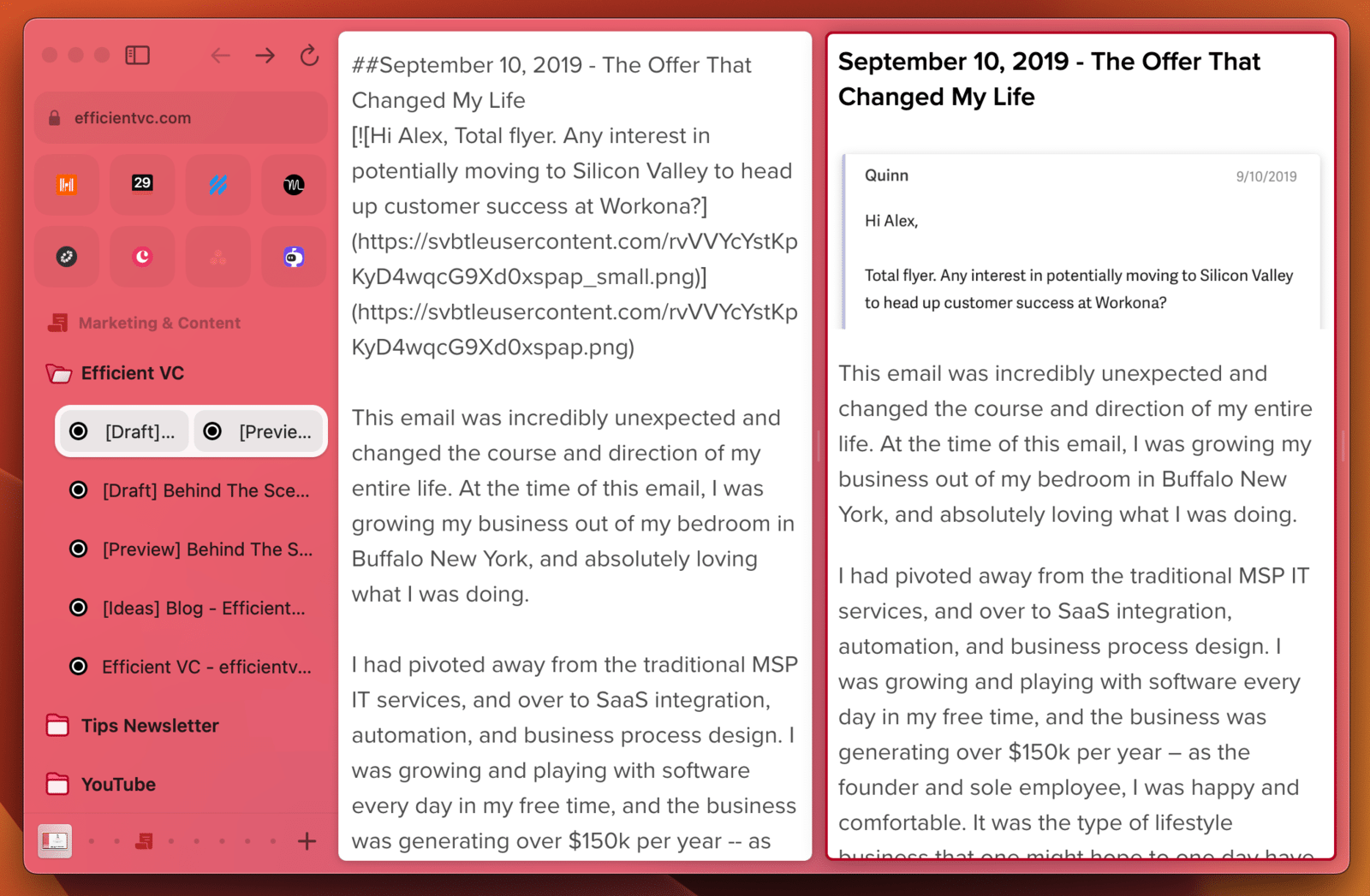 Arc Browser Grouped Tabs With Split View